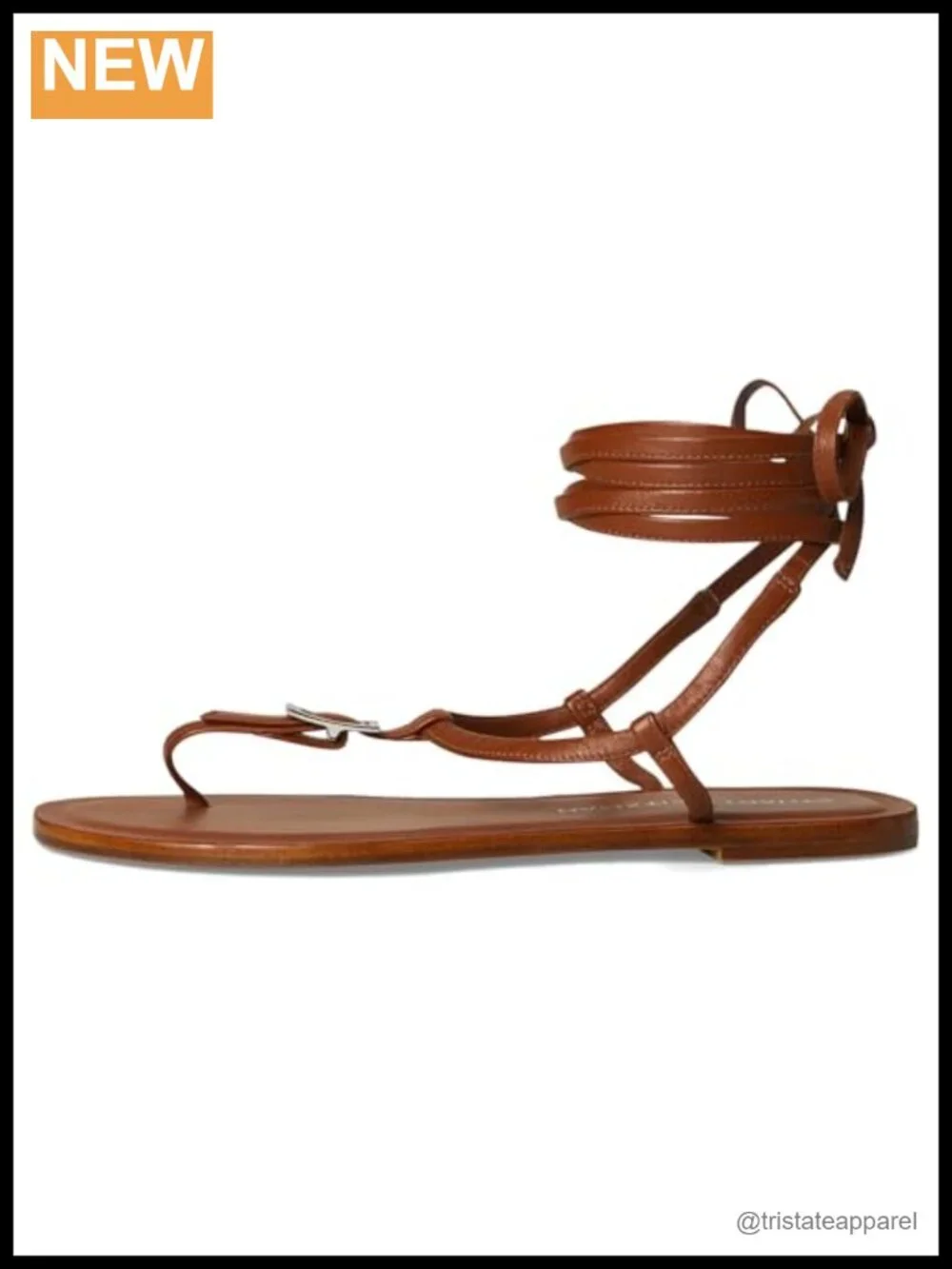Stuart Weitzman Leather Lace-Up Platform Sandals Casual